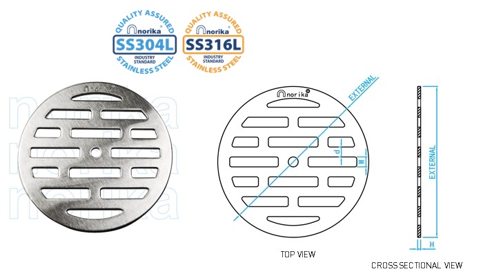 Stainless Steel 304L/316L  Japanese Design Round Grating